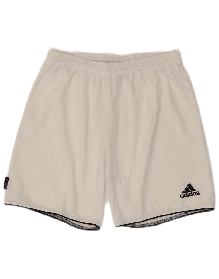 Męskie spodenki sportowe ADIDAS Climalite, średni biały poliester