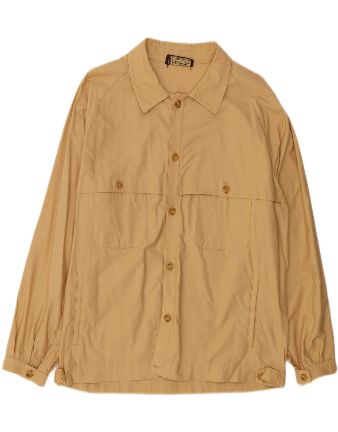 BELFE Mens Overshirt Shirt IT 52 Large Beige Vintage Belfe and Second-Hand Belfe from Messina Hembry 
