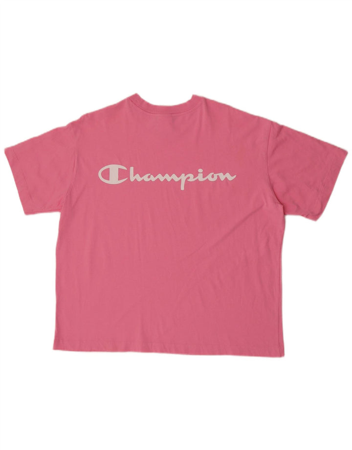 Męski T-shirt Champion z grafiką, mały, różowy