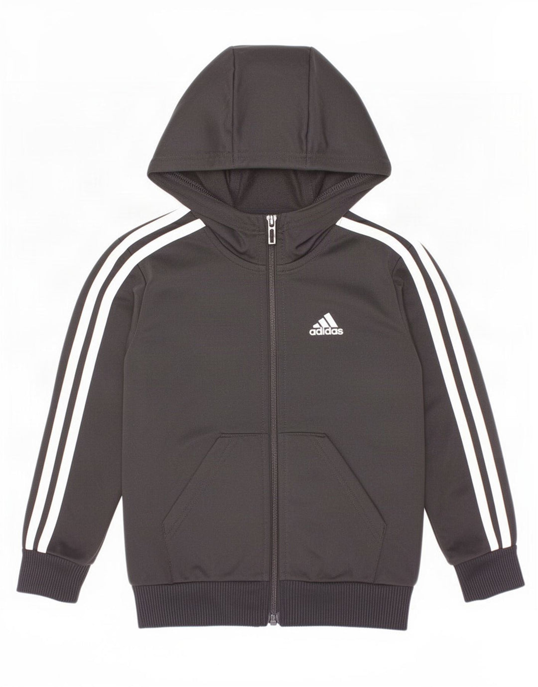 Chłopięcy sweter Adidas z zamkiem błyskawicznym, 4-5 lat, czarny poliester