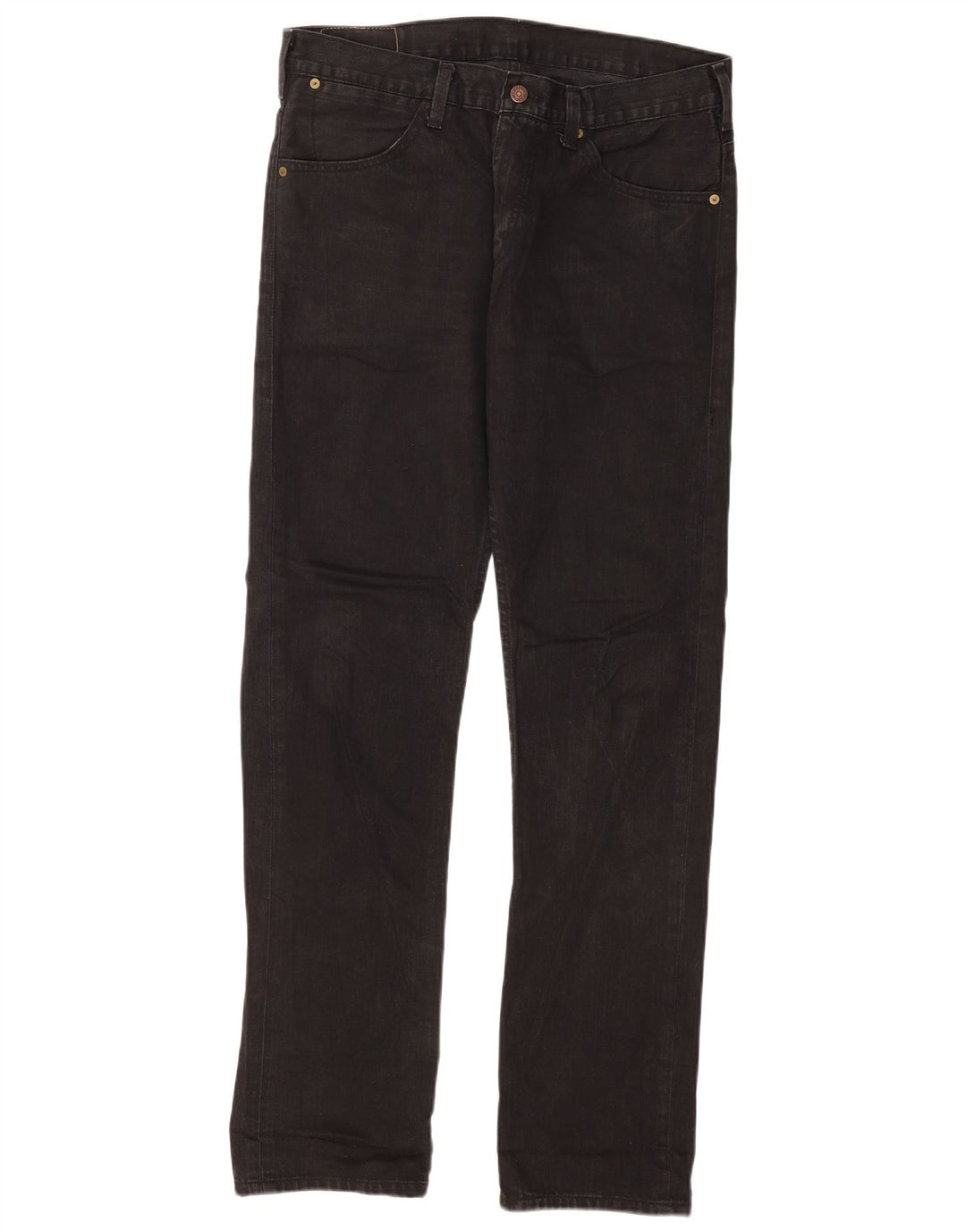 Męskie dżinsy Levi's 504 Straight W34 L34 Czarna bawełna