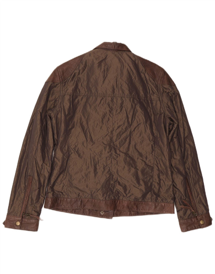 Damska kurtka użytkowa Vintage UK 14 Średni brązowy poliamid