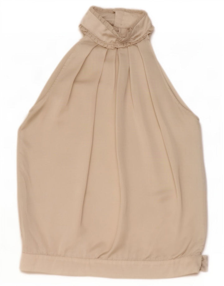 Damski top Zara Halter UK 14, średni beż, poliester