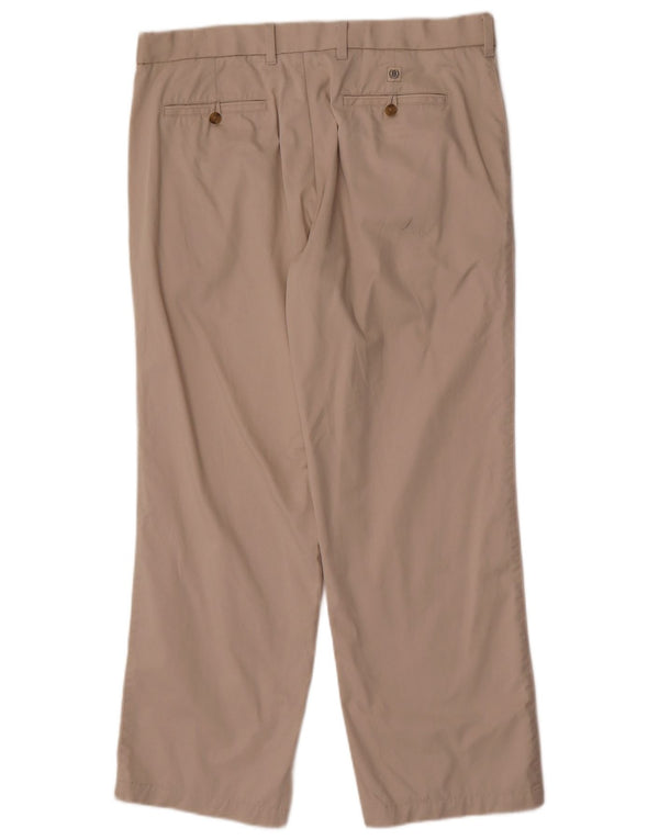 Marks & Spencer Męskie proste spodnie chino W36 L29 Beżowa bawełna