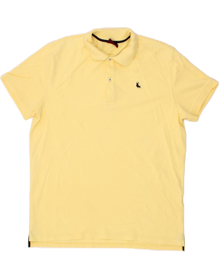 VINTAGE Mens Polo Shirt XL Yellow Vintage Vintage and Second-Hand Vintage from Messina Hembry 
