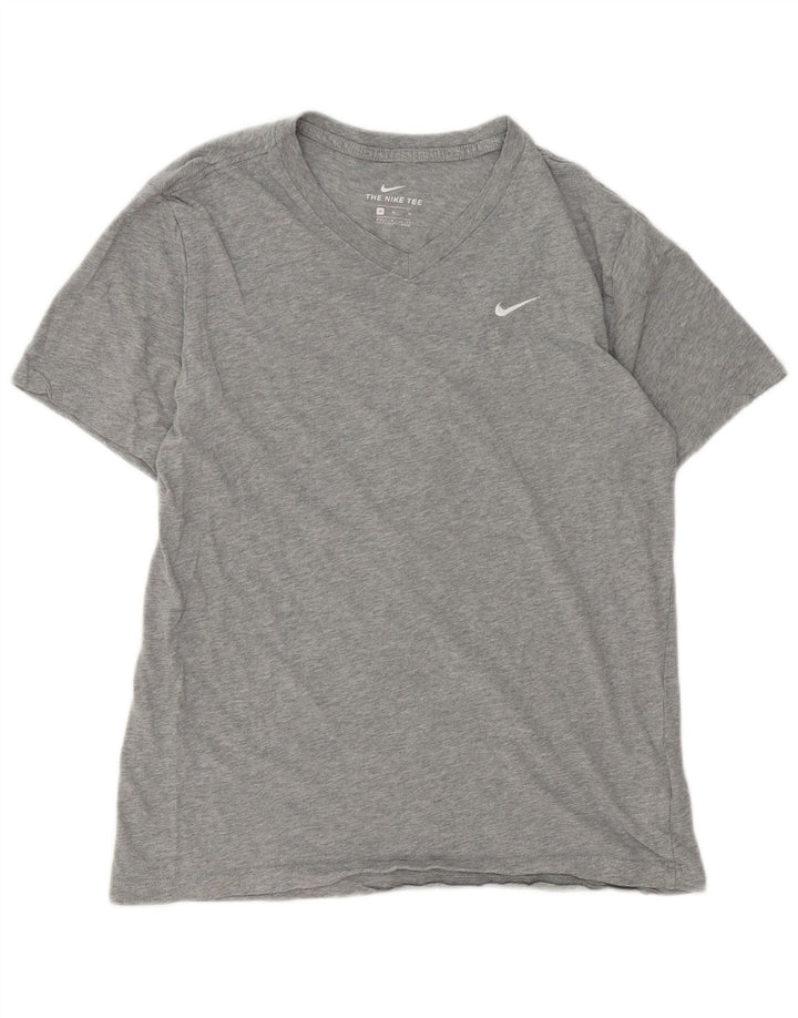 Koszulka męska Nike, średnia, szara, bawełniana nakrapiana
