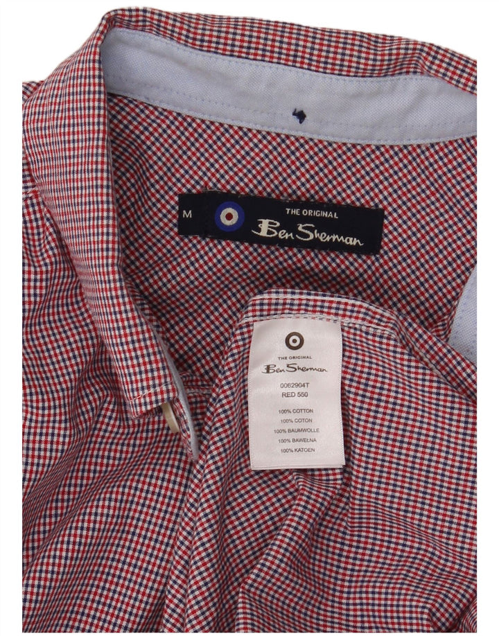 Koszula męska Ben Sherman, bawełniana w średnią czerwoną kratkę
