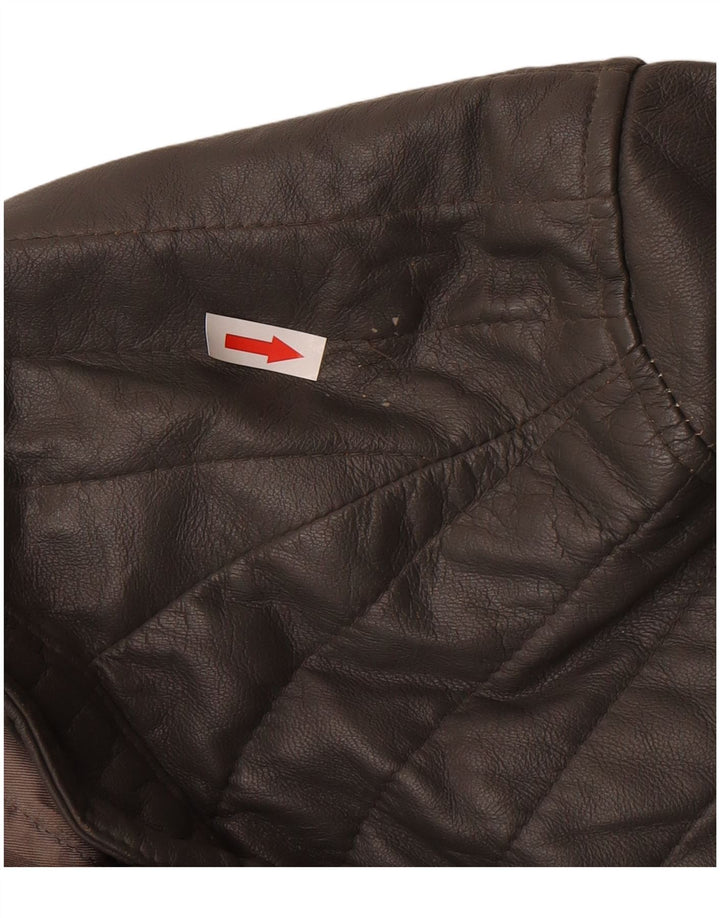 Vintage męska kurtka skórzana IT 50 duża szara skóra