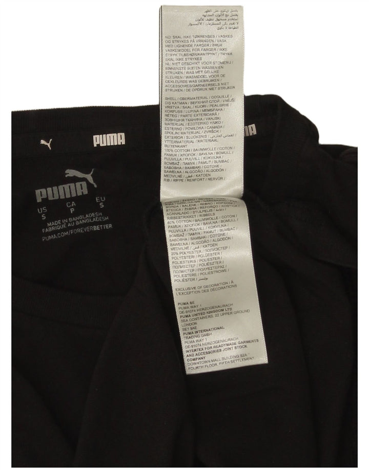 Męski T-shirt z grafiką Puma, mały, czarny, bawełniany