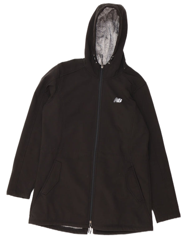 Damska kurtka New Balance Sherpa Parka z kapturem UK 16, duża, czarna, poliestrowa