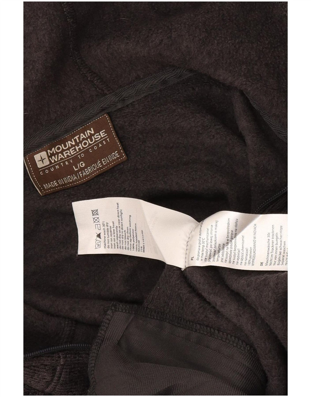 Męski sweter z kapturem i zamkiem Mountain Warehouse, duży, szary, nakrapiany poliester