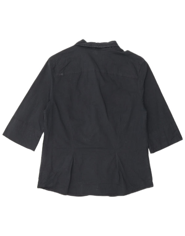 Koszula damska Levi's z rękawem 3/4 UK 14, duża, czarna, bawełniana