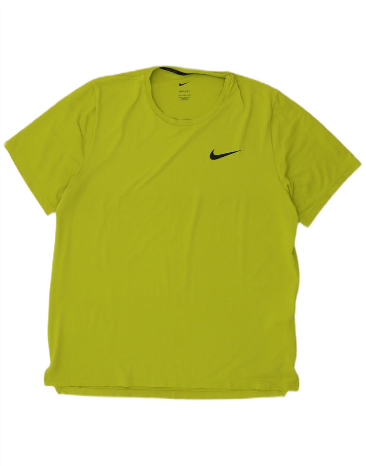 Męski T-shirt Nike Dri Fit, duży, zielony, poliester