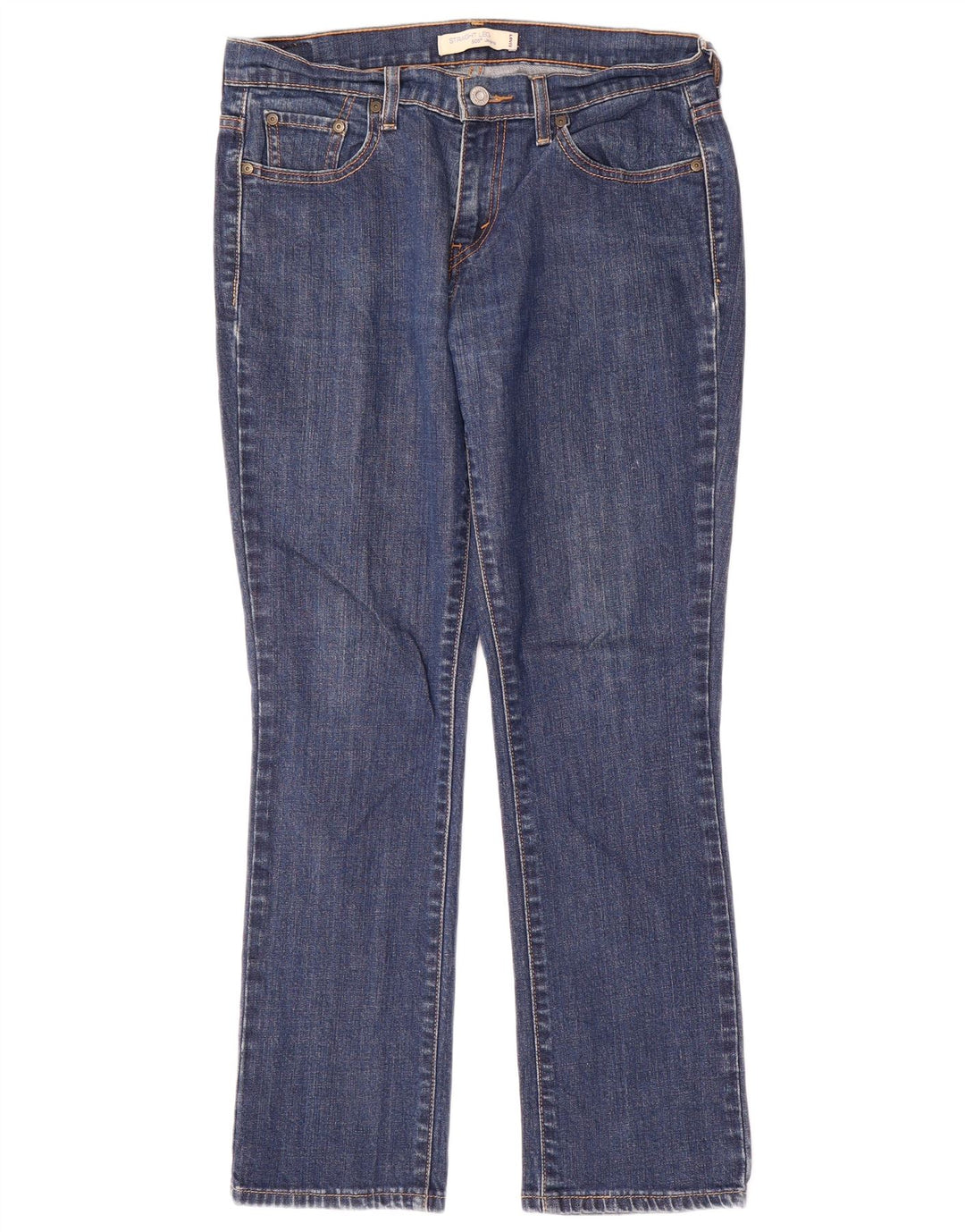 Damskie dżinsy Levi's 505 Straight US 6 Medium W32 L29 Niebieska bawełna