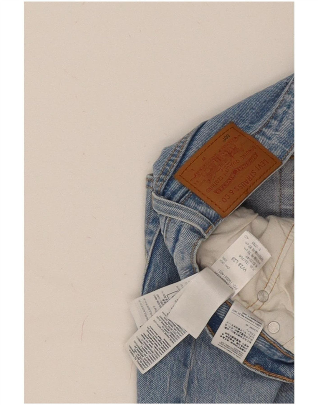 Damskie dżinsy Levi's 501 Straight W28 L28 Niebieskie bawełniane