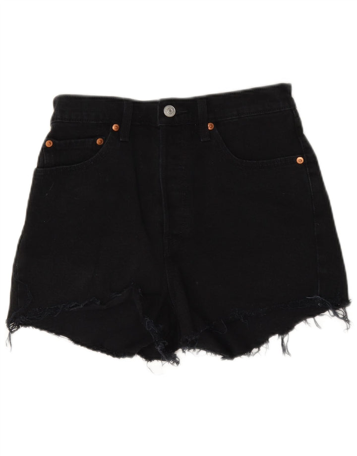 Damskie spodenki jeansowe Levi's w trudnej sytuacji W27, małe, czarne, bawełniane