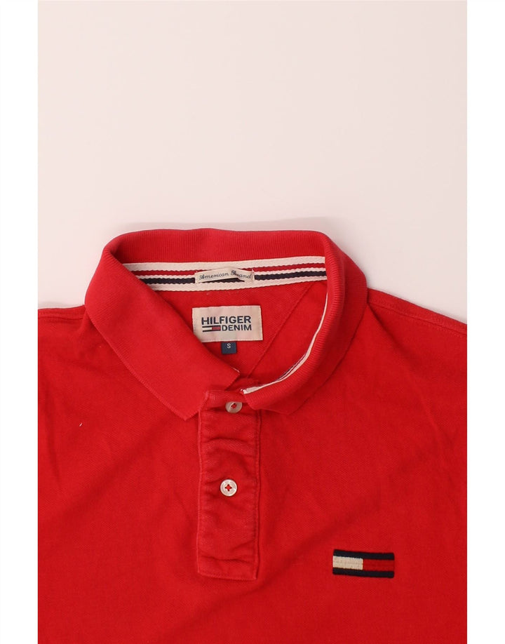 TOMMY HILFIGER Mens Polo Shirt Small Red Cotton Vintage Tommy Hilfiger and Second-Hand Tommy Hilfiger from Messina Hembry 