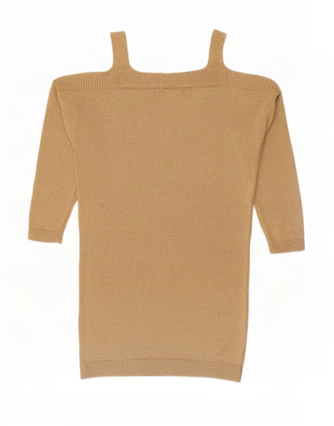 Sukienka damska Massimo Dutti z odkrytymi ramionami, UK 10, mała, beżowa