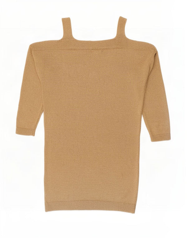 Sukienka damska Massimo Dutti z odkrytymi ramionami, UK 10, mała, beżowa