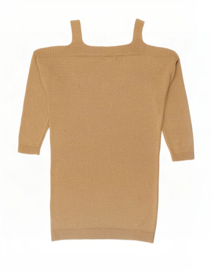 Sukienka damska Massimo Dutti z odkrytymi ramionami, UK 10, mała, beżowa