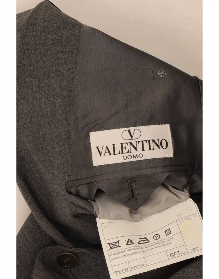 Valentino męski 2-częściowy garnitur z 3 guzikami IT 48 Medium W30 L31 Szara wełna