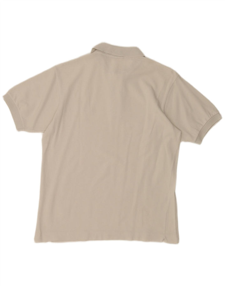 Męska koszulka polo LACOSTE, rozmiar 3, mała, biała, bawełniana