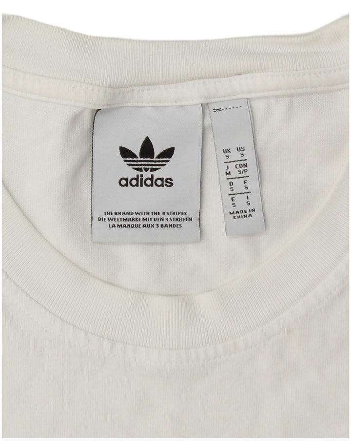 Męski T-shirt z grafiką ADIDAS, mały, biały