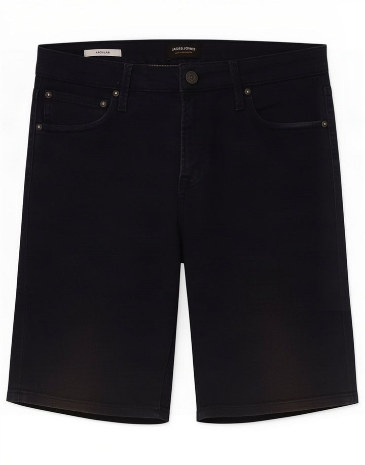 Jack & Jones Męskie regularne spodenki jeansowe średnie W30 granatowe bawełniane