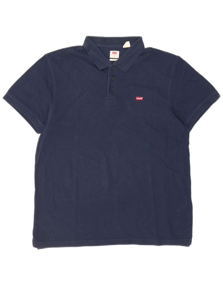 Męska standardowa koszulka polo Levi's, duża, granatowa, bawełniana