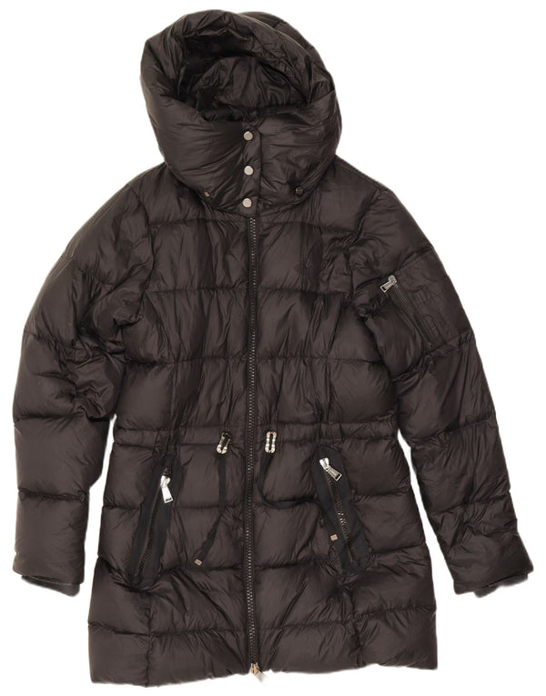 Damski płaszcz z kapturem Polo Ralph Lauren UK 14, średni czarny nylon