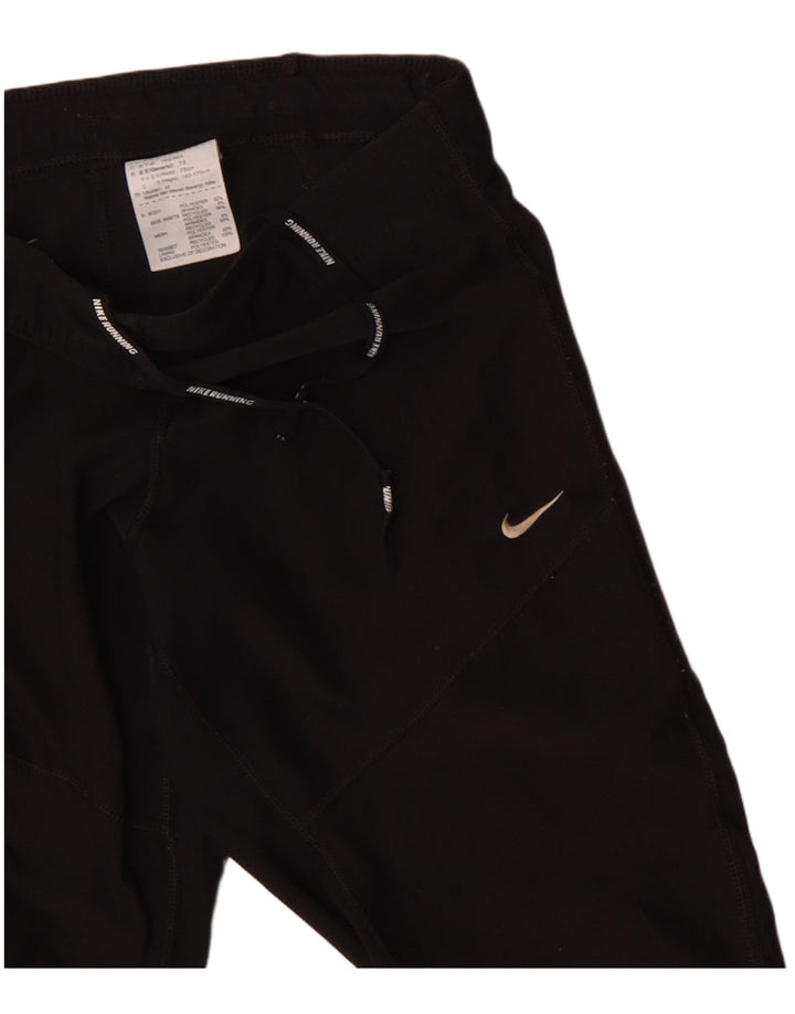 Damskie spodnie dresowe NIKE Dri Fit Capri UK 12, średni czarny poliester