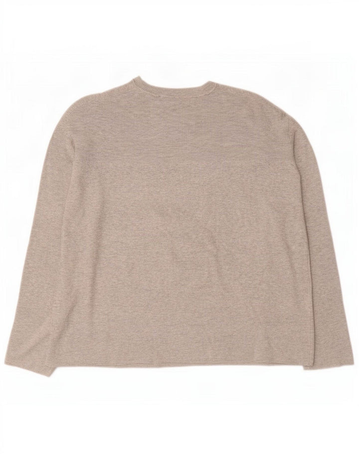 Marks & Spencer Damski sweter oversize z okrągłym dekoltem, UK 16, duży, szary