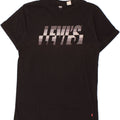 LEVI'S Mens Graphic T-Shirt Top Medium Black Cotton Vintage Levi's and Second-Hand Levi's from Messina Hembry 