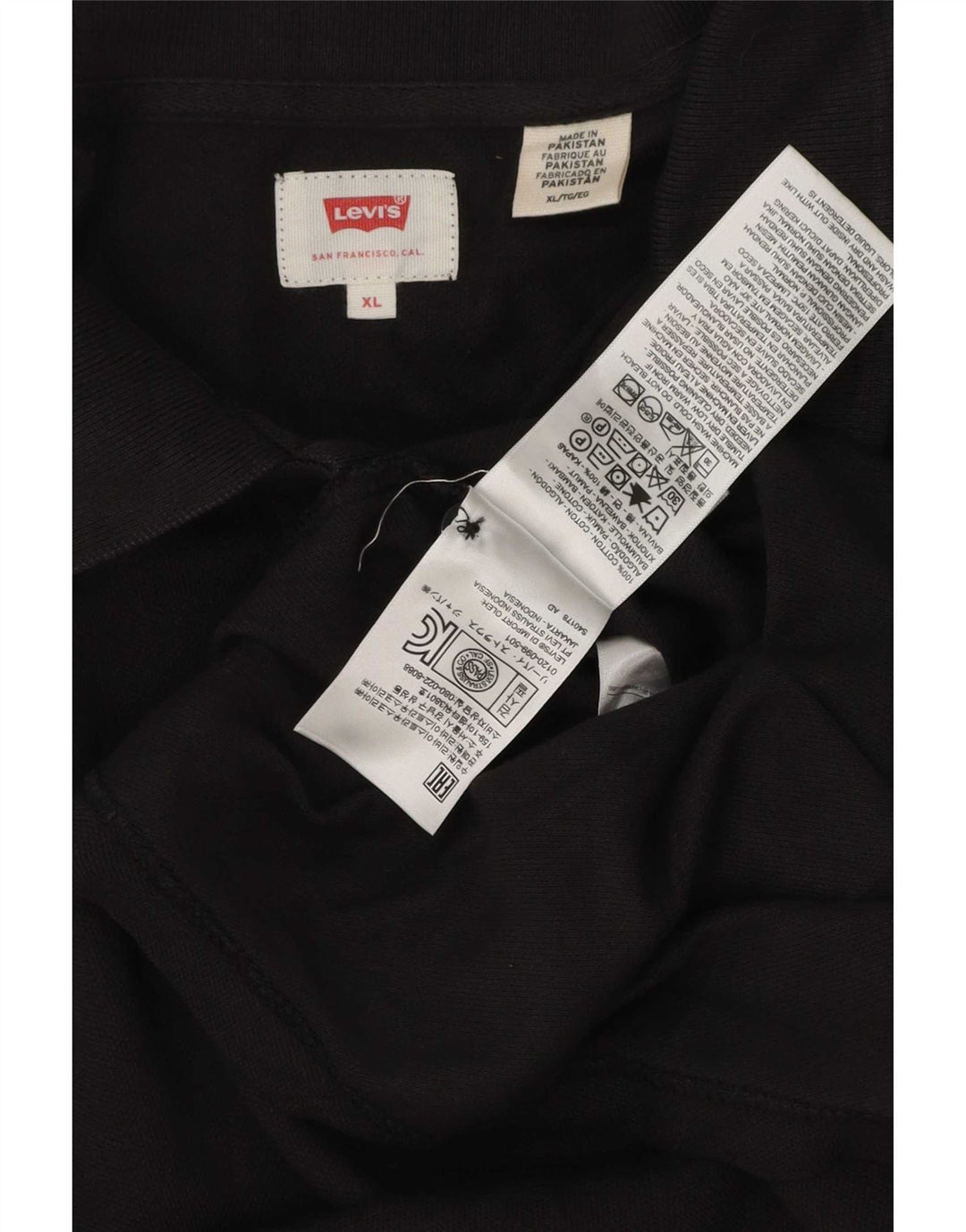 Męska koszulka polo Levi's XL, czarna, bawełniana