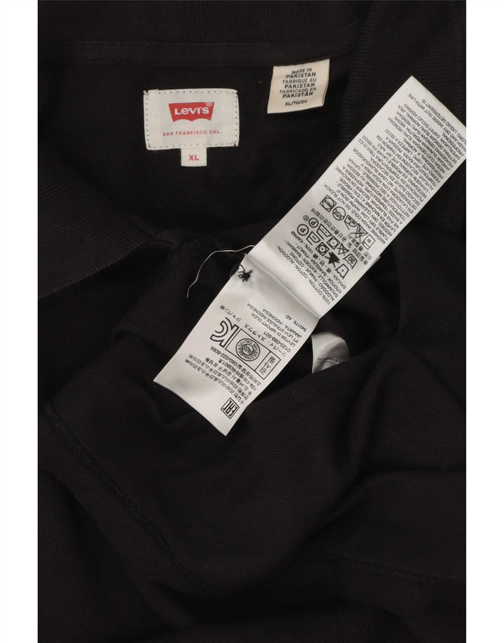 Męska koszulka polo Levi's XL, czarna, bawełniana