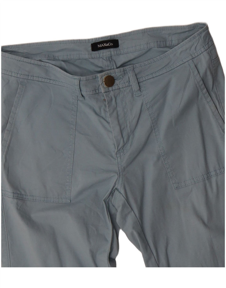 Proste spodnie chino damskie MAX & CO. W30 L26 Niebieskie