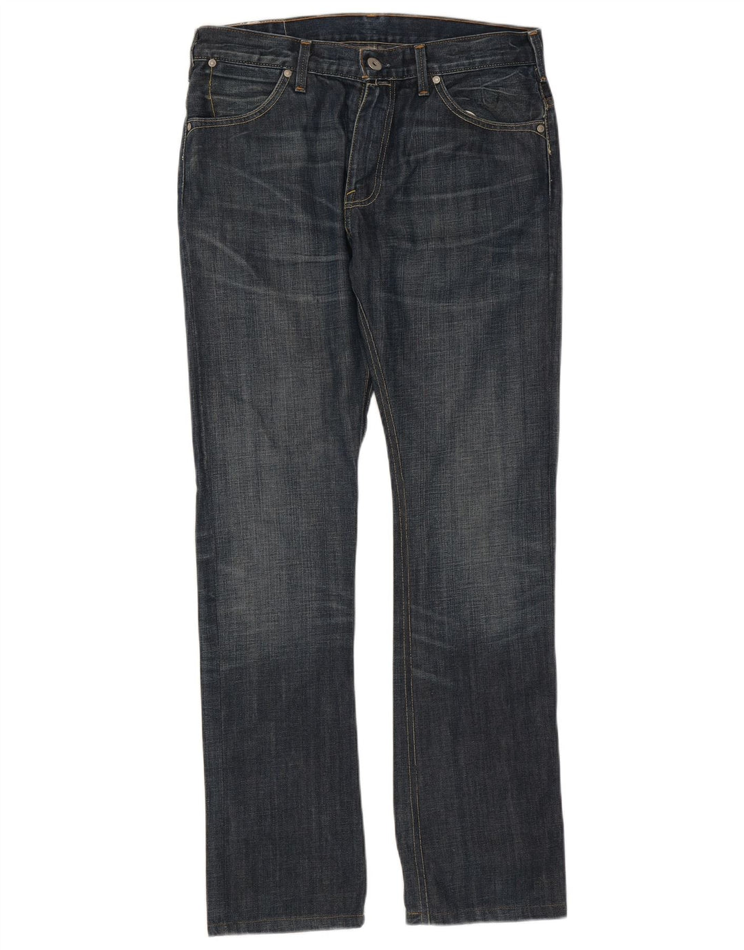 Męskie proste dżinsy Levi's W33 L34 Granatowa bawełna