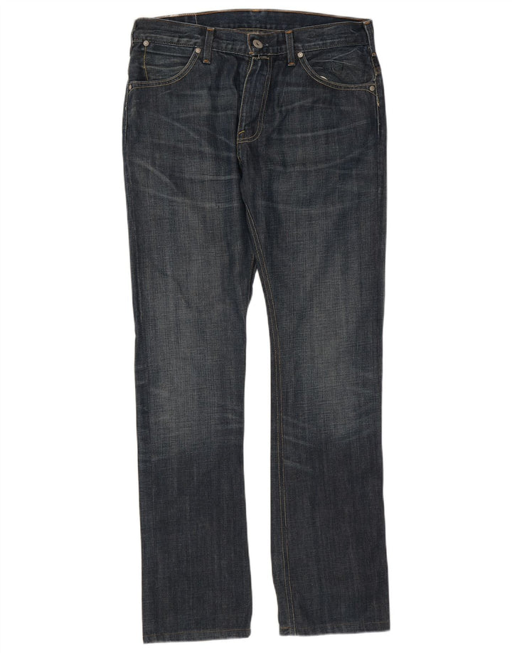 Męskie proste dżinsy Levi's W33 L34 Granatowa bawełna
