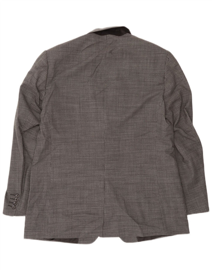 Marks & Spencer Męska marynarka zapinana na 2 guziki UK 44 XL, wełniana w czarną kratkę