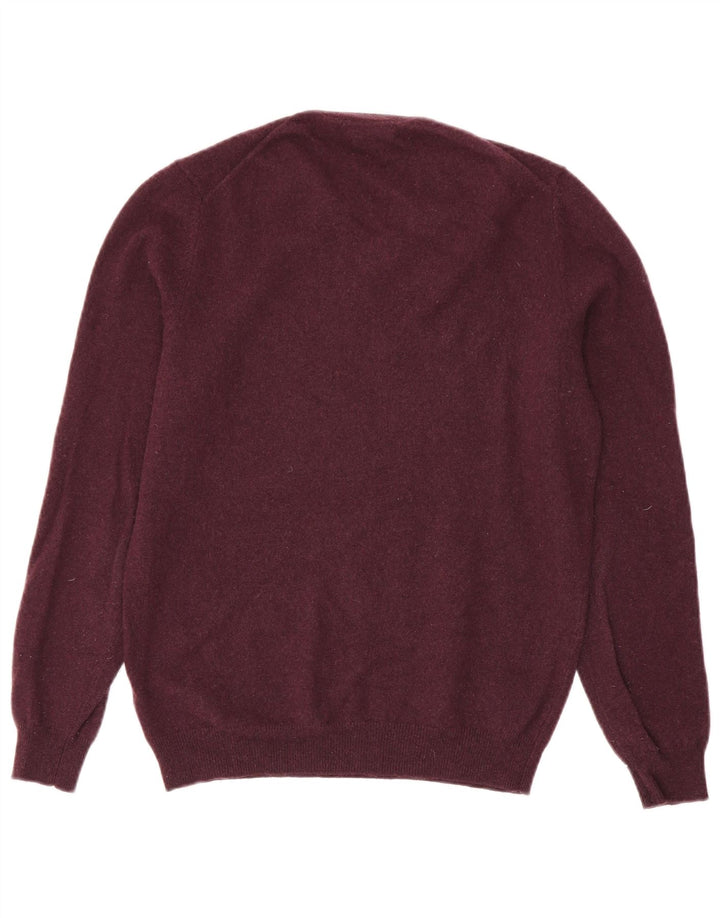Męski sweter Massimo Dutti z dekoltem w kształcie litery V, średni burgund