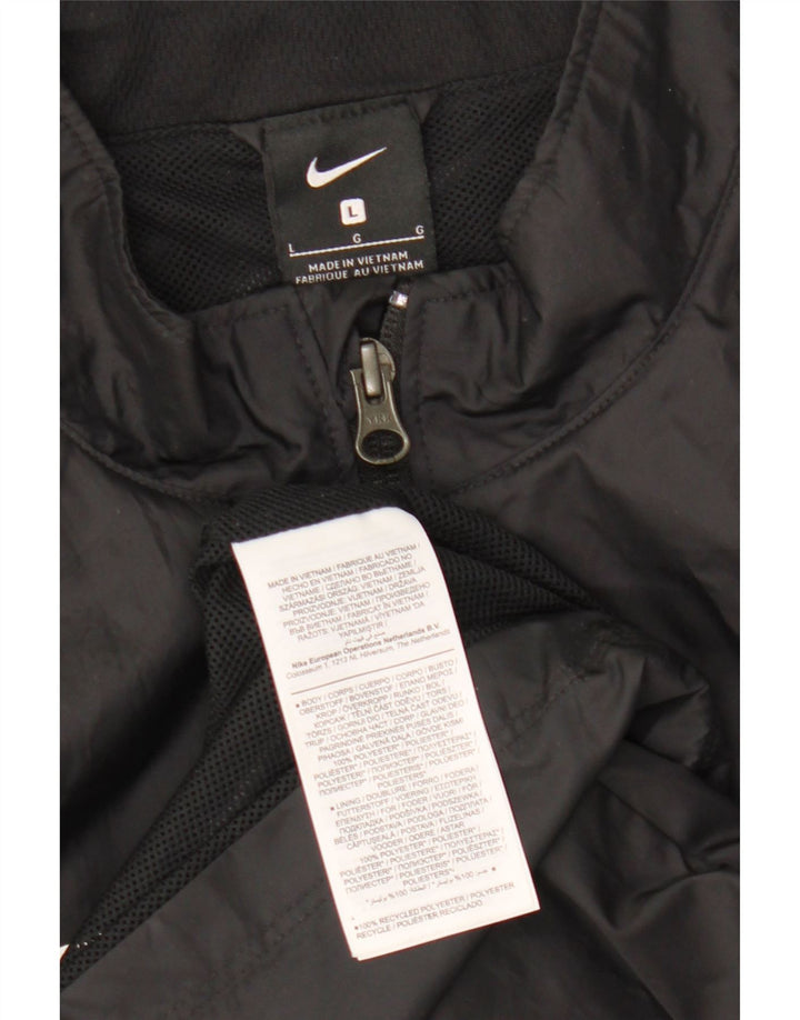 Męska kurtka przeciwdeszczowa Nike UK 40, duża, czarna, poliestrowa