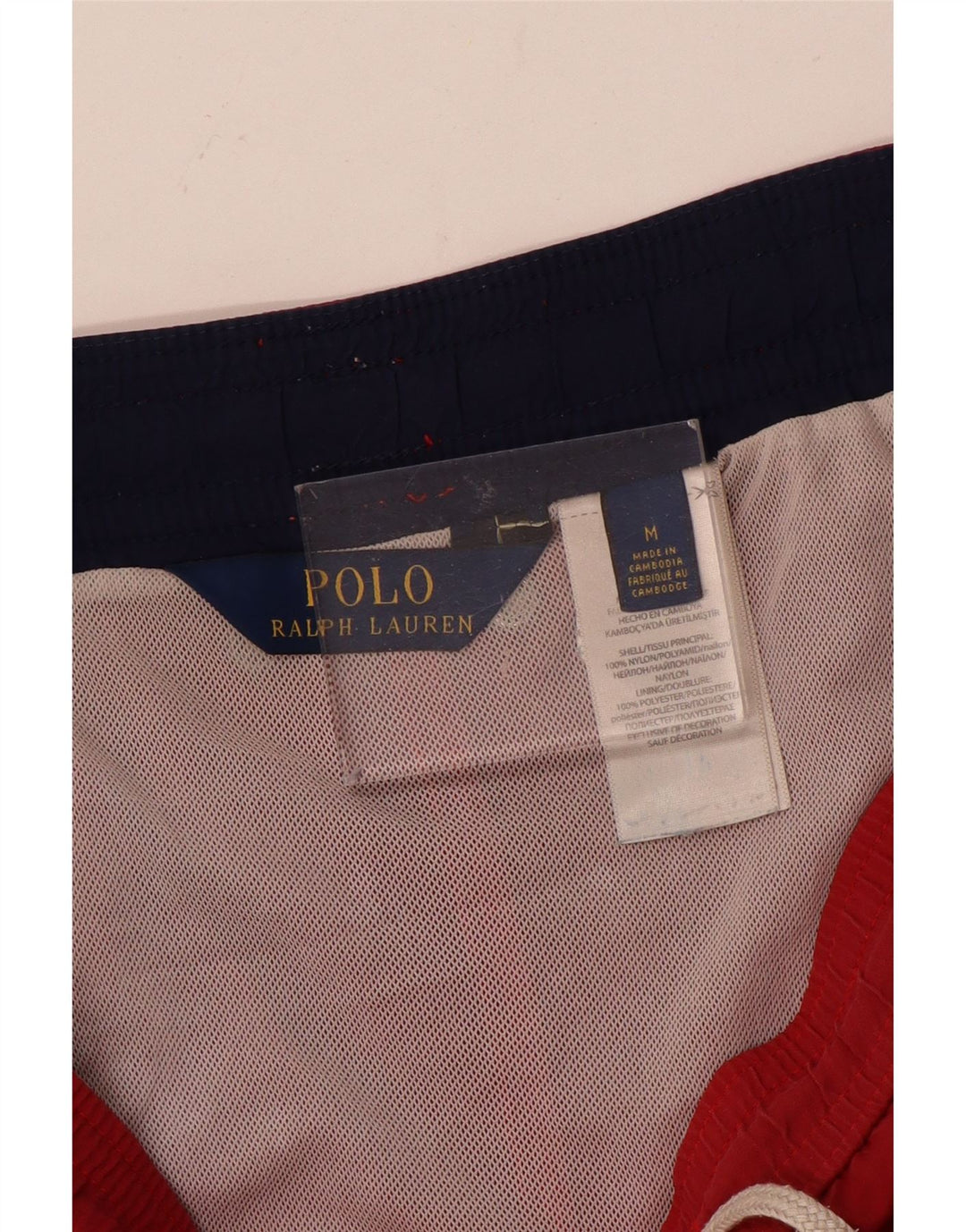 Męskie spodenki kąpielowe Polo Ralph Lauren, nylon w kolorze średniej czerwieni
