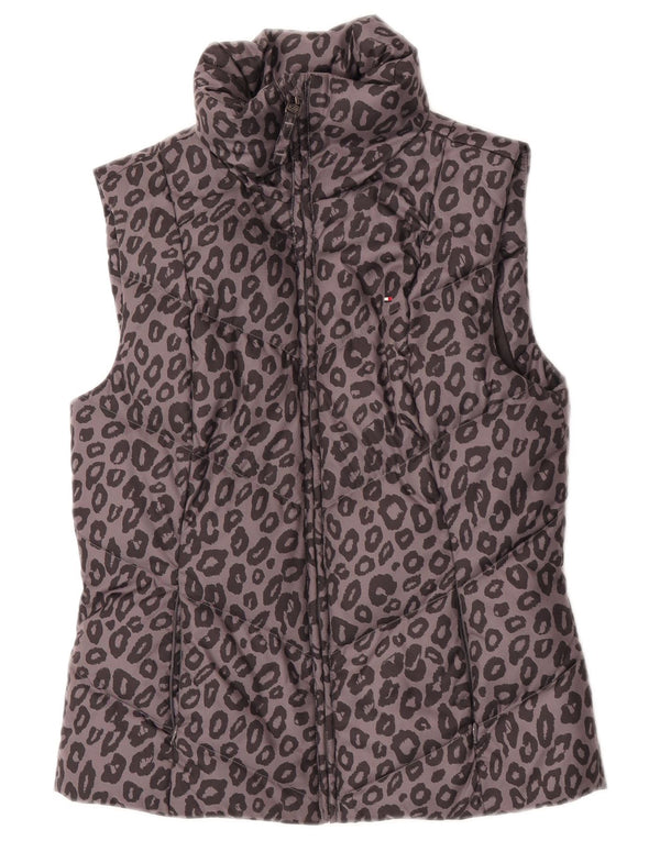 Damska wyściełana kamizelka Tommy Hilfiger UK 6 XS Szara, poliestrowa z nadrukiem zwierzęcym
