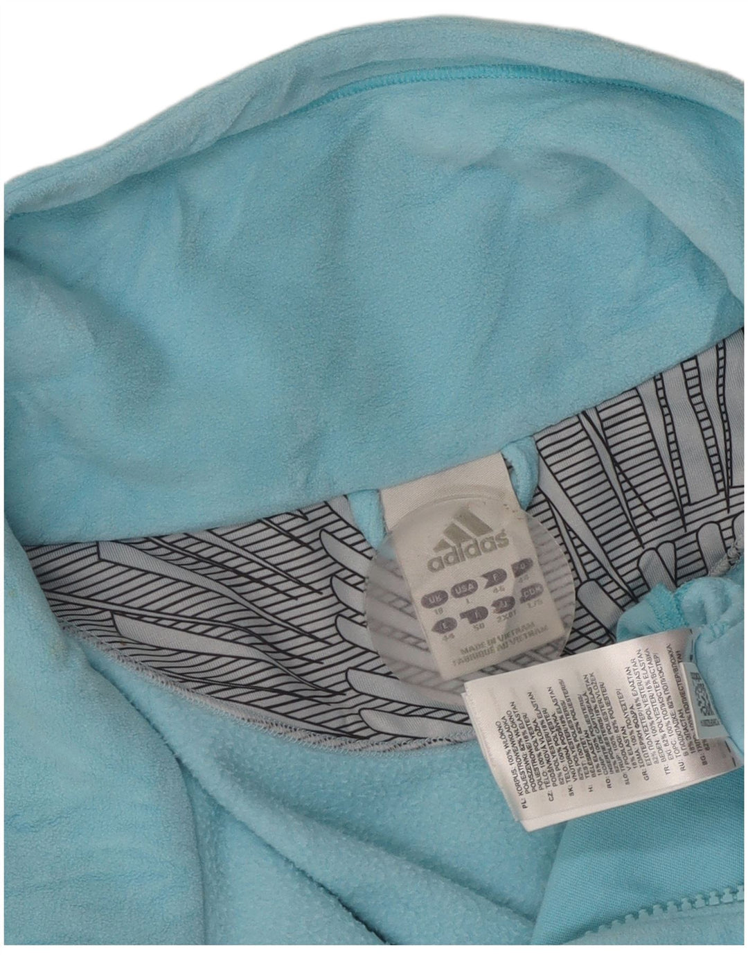 Damska kurtka polarowa Adidas UK 18 XL Niebieski poliester