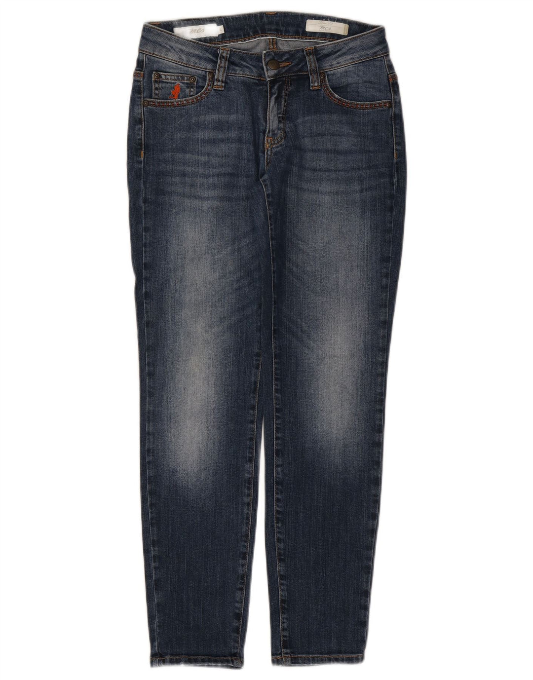 Marlboro Classics Damskie jeansy slim W26 L27 Niebieskie bawełniane