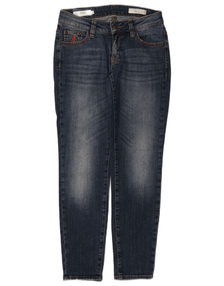 Marlboro Classics Damskie jeansy slim W26 L27 Niebieskie bawełniane