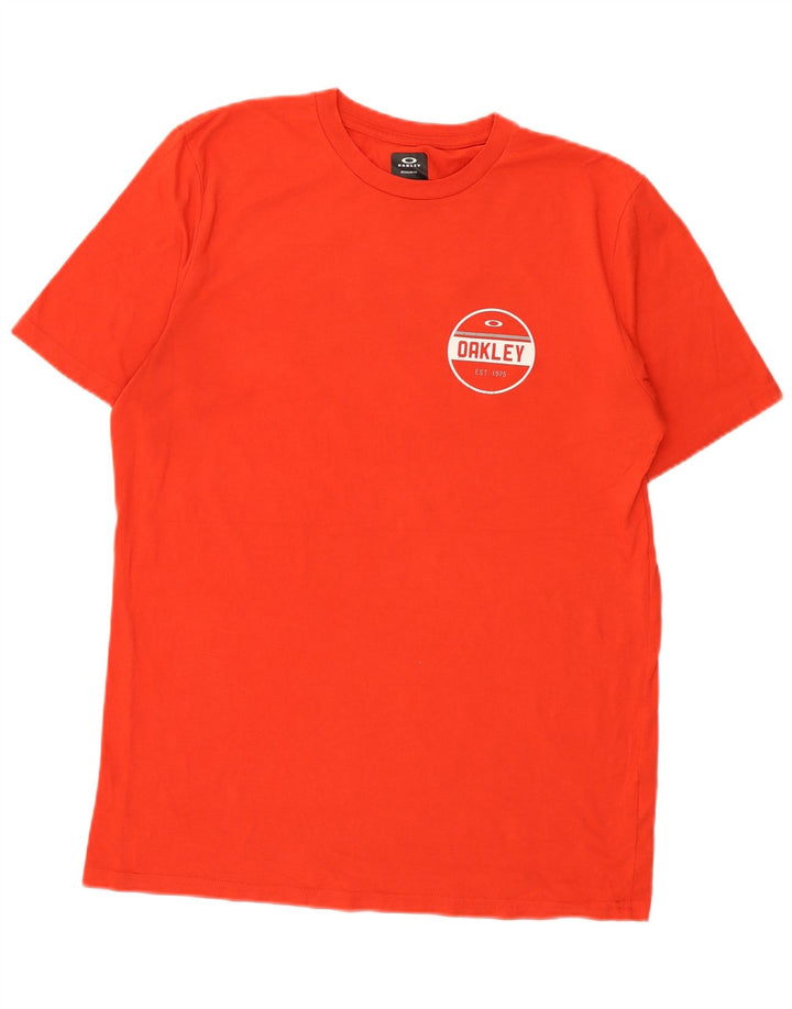 Męski T-shirt Oakley o regularnym kroju z grafiką, duży, czerwony
