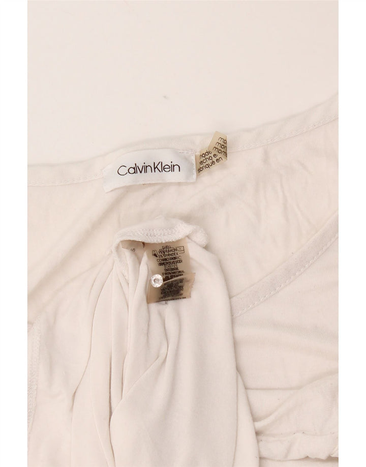 Damska kamizelka Calvin Klein UK 18 XL, biały sztuczny jedwab