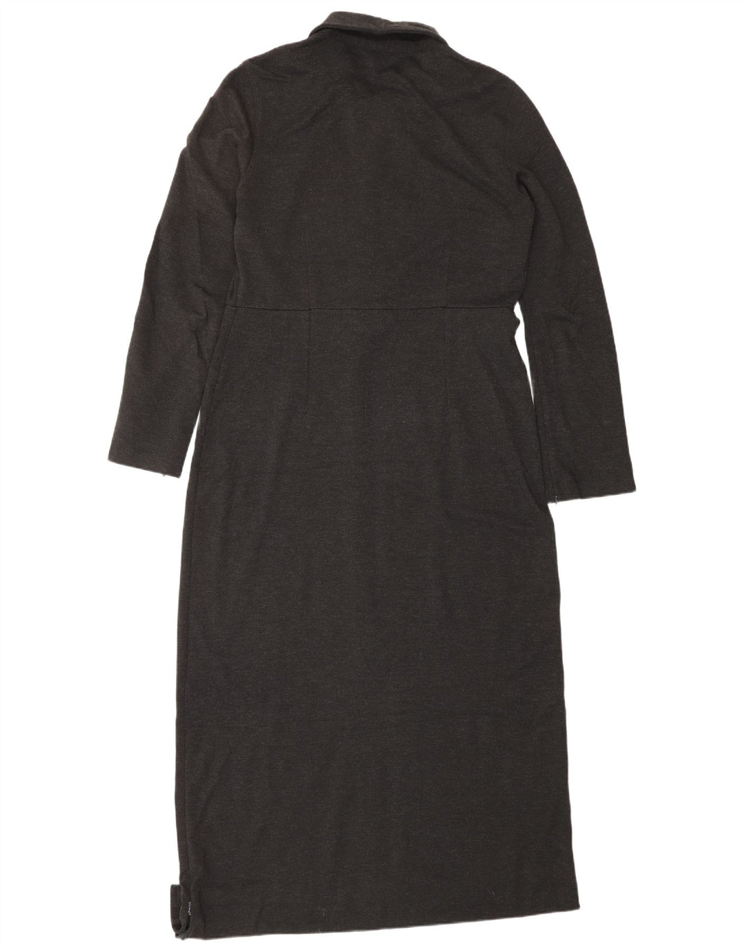 EDDIE BAUER Damska sukienka maxi z długim rękawem, oversize UK 10, mała, szara