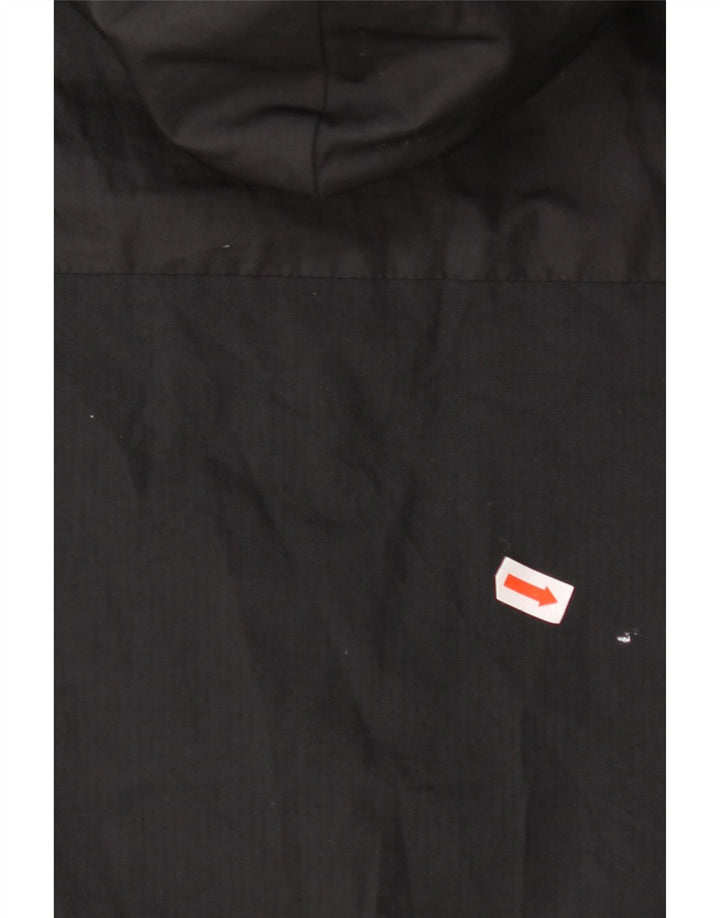ADIDAS Mens Hooded Rain Jacket UK 34 XS Black Polyester